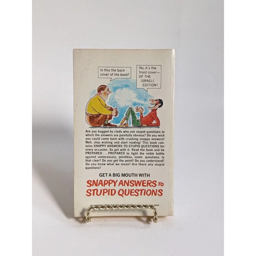 Mad's Al Jaffee Spews Out Snappy Answers‎ to Stupid Questions 1968 1st Printing